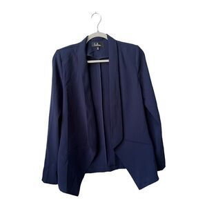 Lulus Cardigan Womens Size Medium Blue Open Front‎ Shawl Collar Chiffon